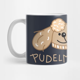 Funny poodle as a bobble hat (b) Mug